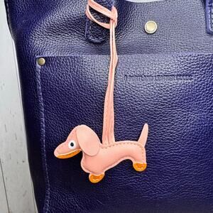 Dachshund Wiener Dog Bag Charm Dog Lover Purse Charm Pink Dog Cute Dog Charm